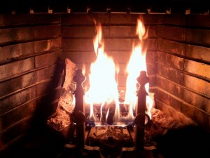 Fireplace Burning as alternative heat