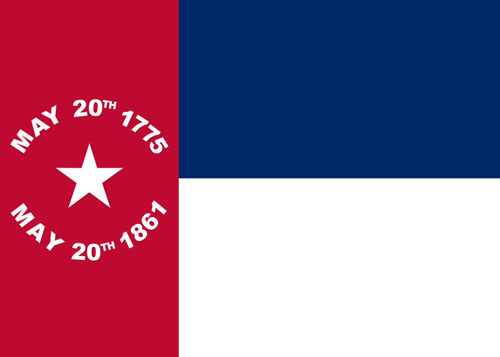 Picture of flag from 155 years ago North Carolina Seceded